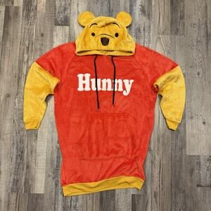 DISNEY Pooh Hoodie Costume WITH HEAD Super Soft Adult See Measurements